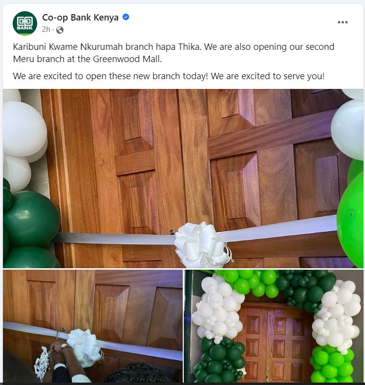 Cooperative Bank Expands Presence in Meru with Second Branch Opening at Greenwood Mall